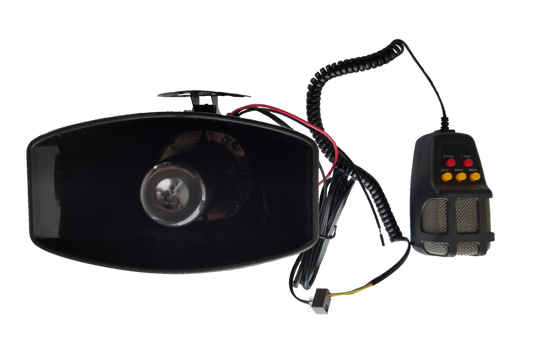 Electx Electrical Supply electronic horn 12V with wired control remote and black casing