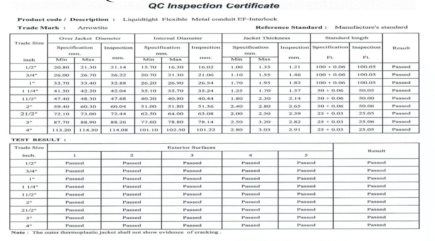 Arrowtite Liquidtight Flexible Conduit 1 inch 25mm, Liquid tight Flexible Hose 1 inch 25mm