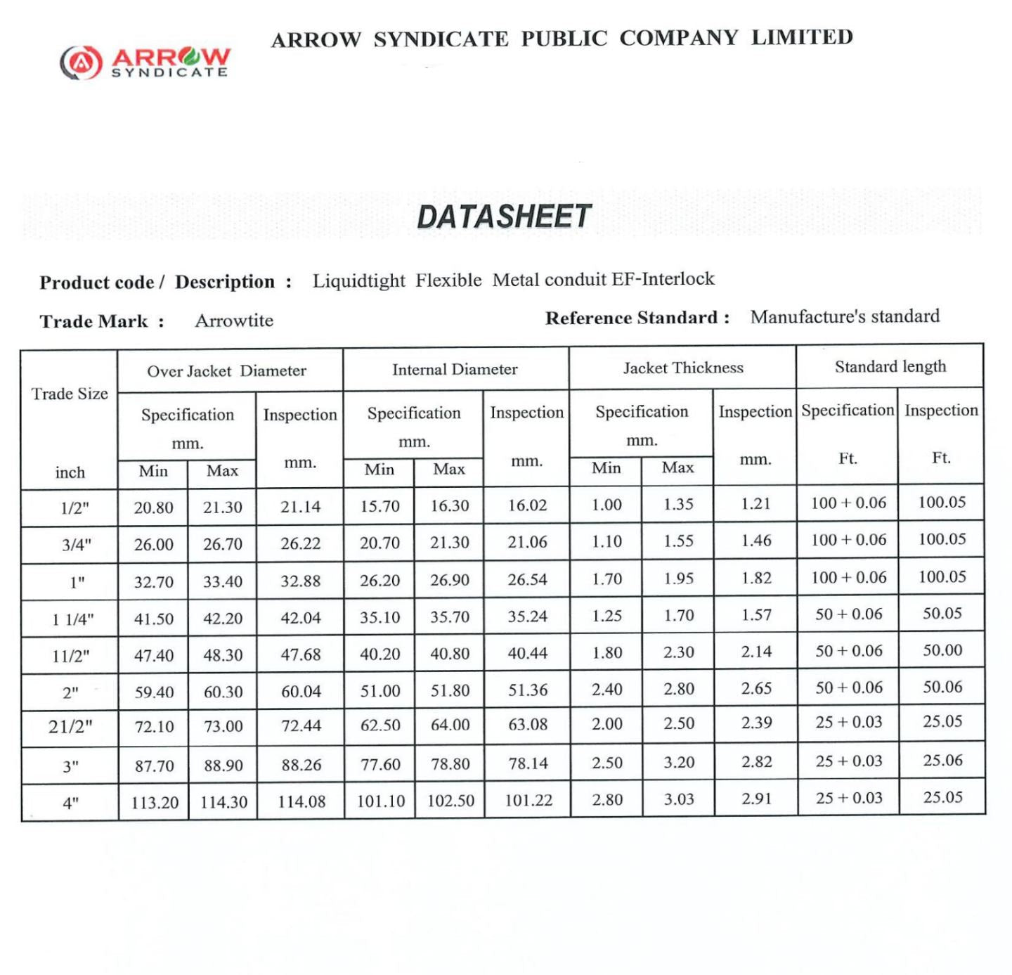 Arrowtite Liquidtight Flexible Conduit 3/4 inch 20mm, Liquid tight Flexible Hose 20mm 3/4 inch