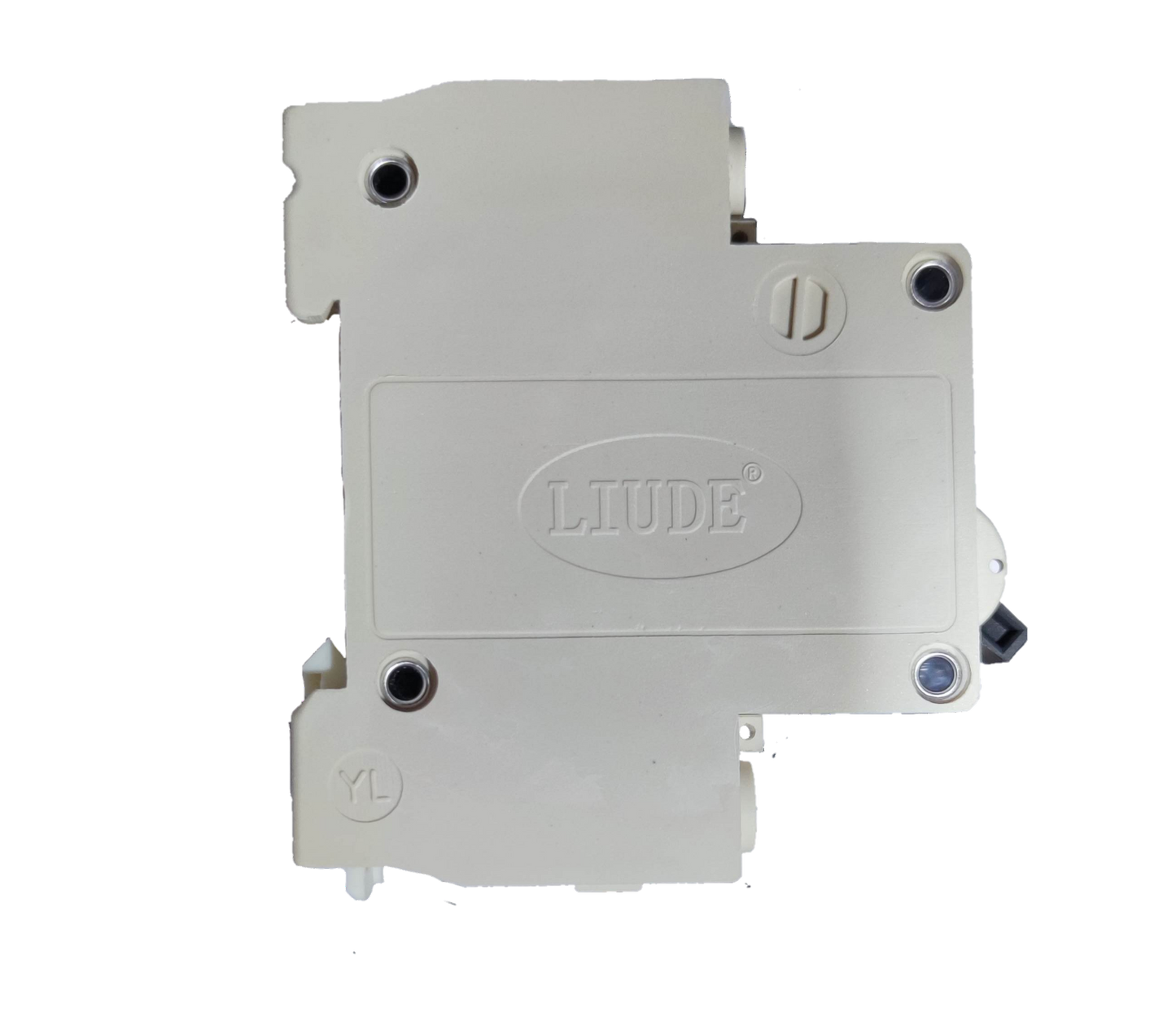 Grippes white miniature circuit breaker front view 1 pole MTS 32A for industrial use.