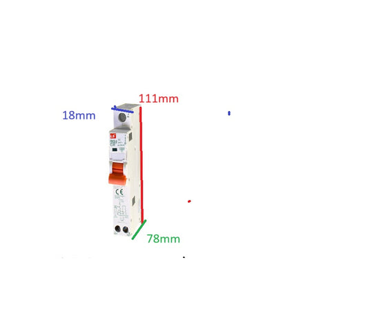 LS RCCB 15A 230V circuit breaker with compact design and clear voltage specifications