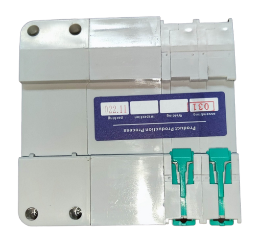 Grippes automatic transfer switch 20A white electrical circuitry part with green connectors