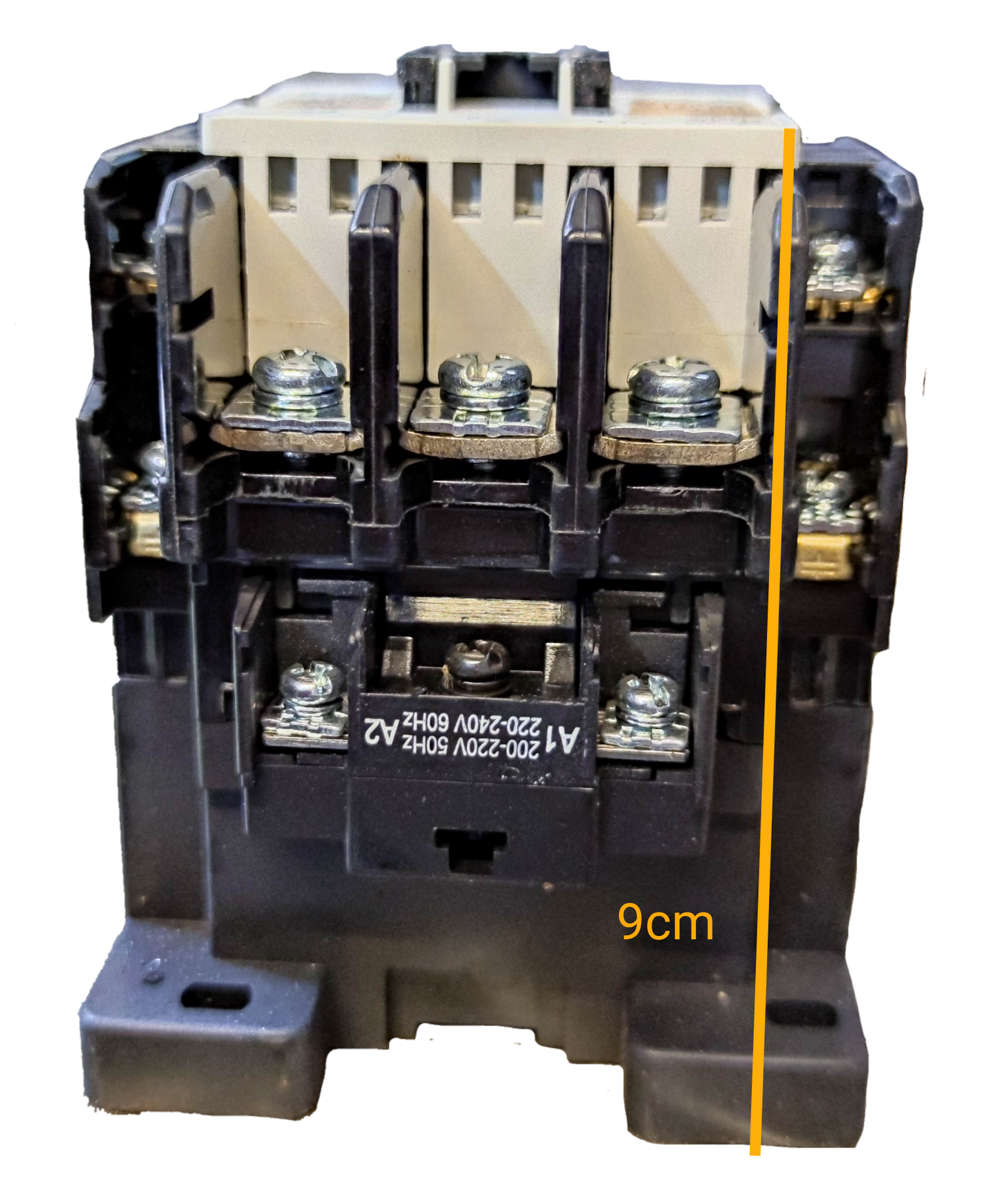 Fuji Magnetic Contactor Ith 60A 220V electrical component with black and white housing and metal terminals