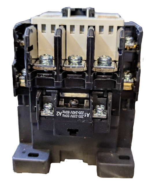 Fuji Magnetic Contactor Ith 60A 220V electrical circuitry component with black and white housing