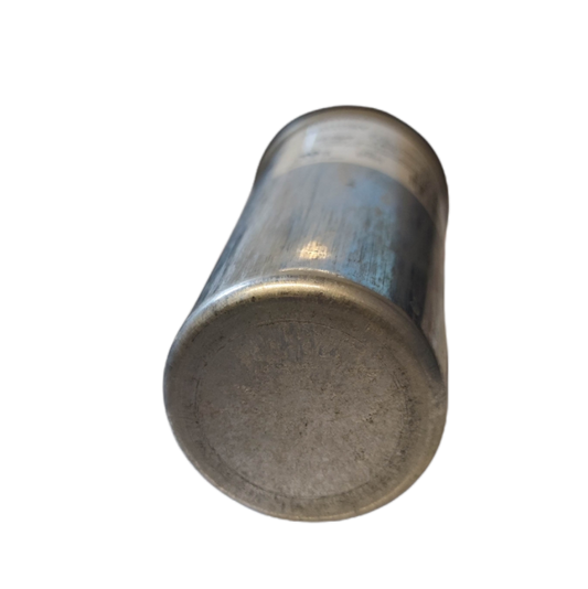 Mallory 40uF 370VAC capacitor with a metallic finish and compact design for electrical applications