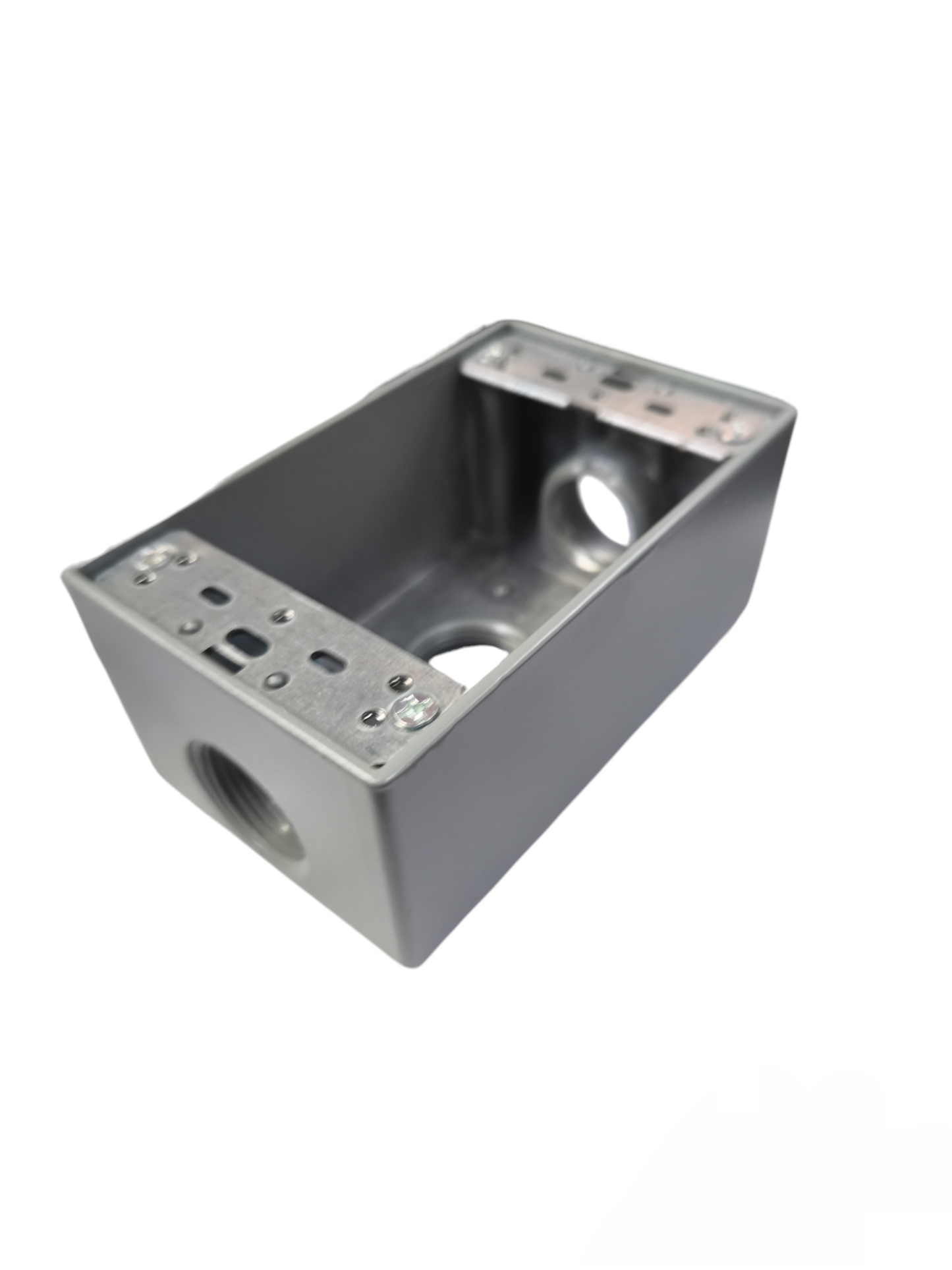 Surer Marine Utility Box 2x4 Top x Side Hub and Bottom Hub electrical circuitry part in gray metal