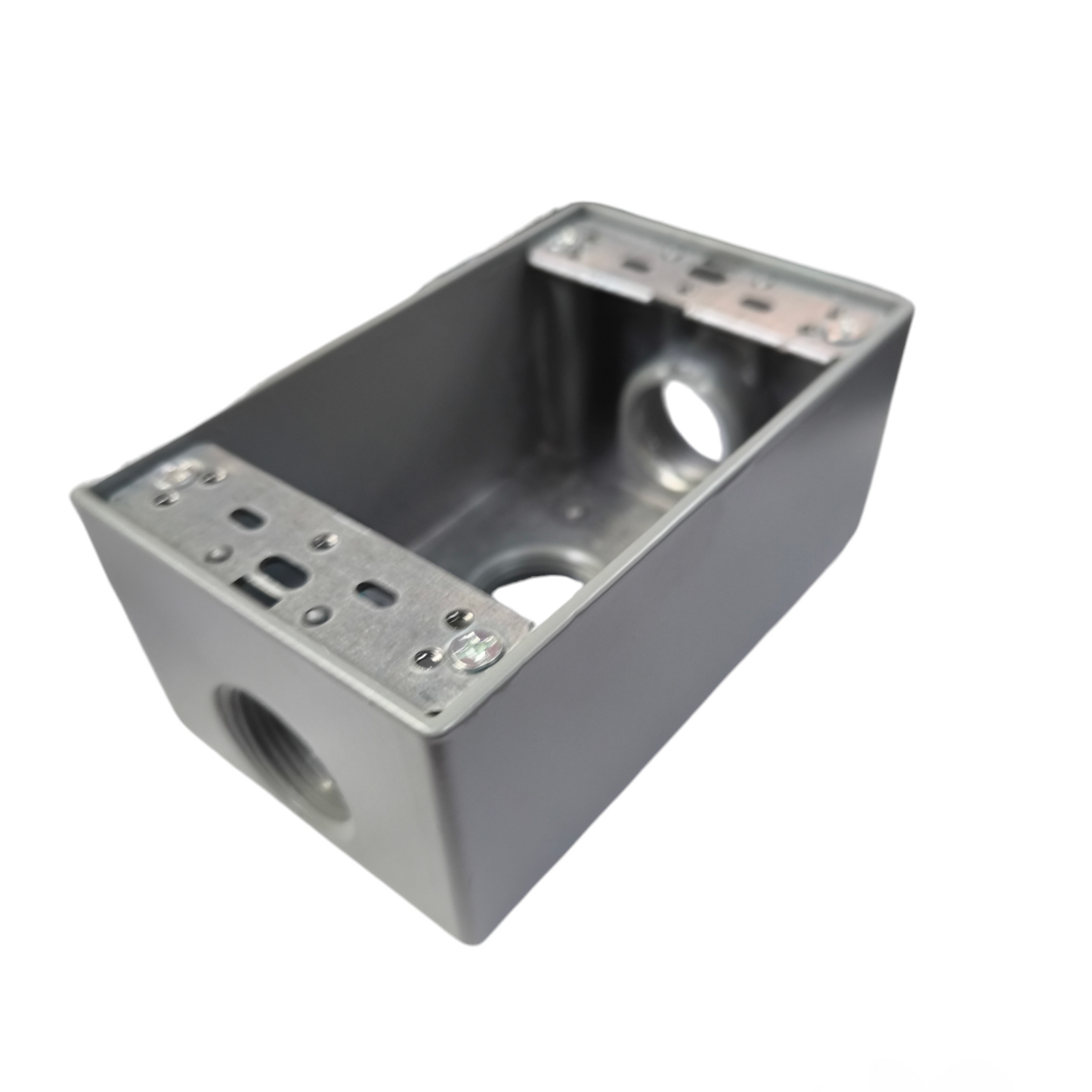 Surer Marine Utility Box 2x4 Top x Side Hub and Bottom Hub electrical circuitry part in gray metal