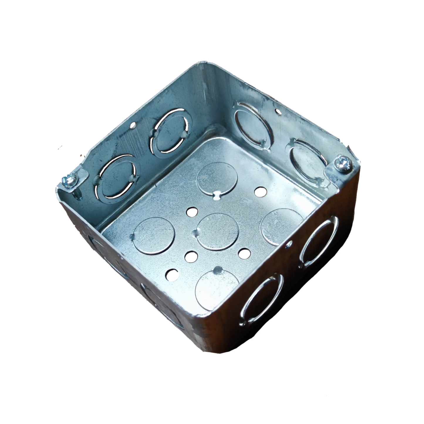 Royu 4x4 metal junction box AWG 18 with multiple knockout options for electrical installations