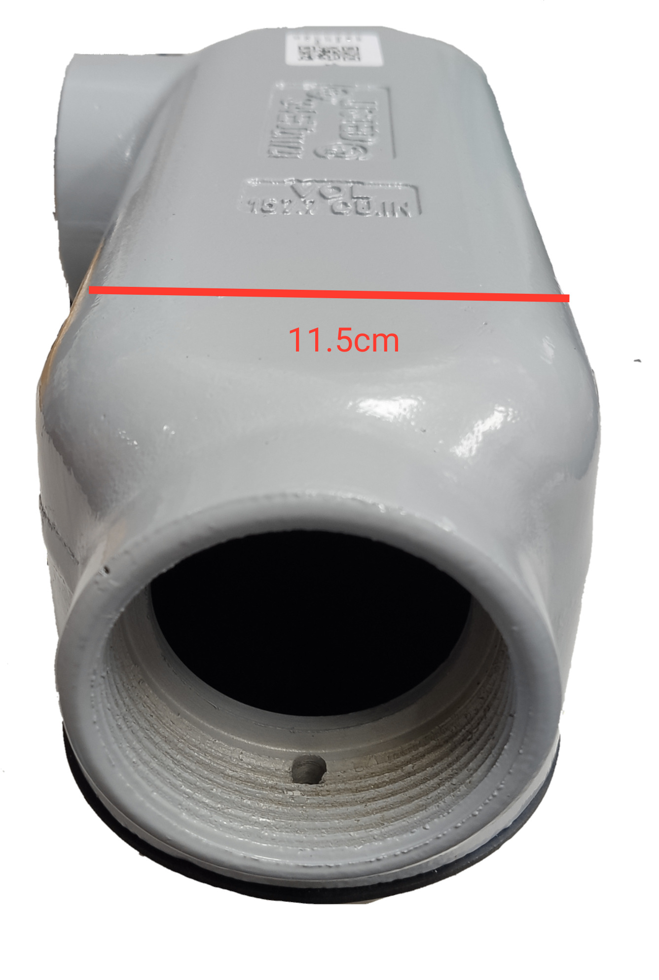 Metal LL Conduit 70mm electrical conduit fitting from Electx Electrical Supply in gray color