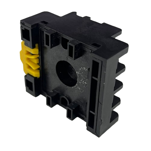 Omron MK3P Socket 11 Pin for Relay in black with yellow locking tabs for secure electrical connection