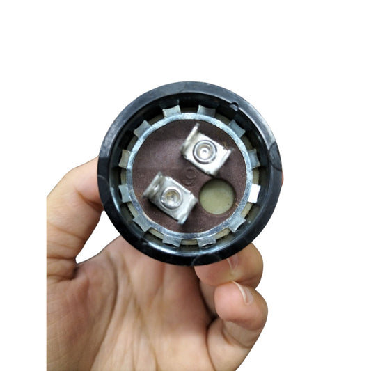 BMI Motor Start Capacitor 189-227uF featuring metal terminals for electrical connections