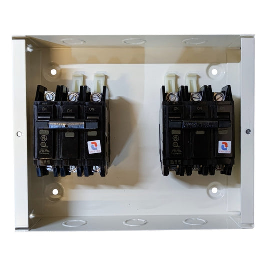 ABB MTS 40A 3 Pole Three Phase Manual Transfer Switch Three Pole Double Throw GE Breaker TQC with ( KOTEN Housing)