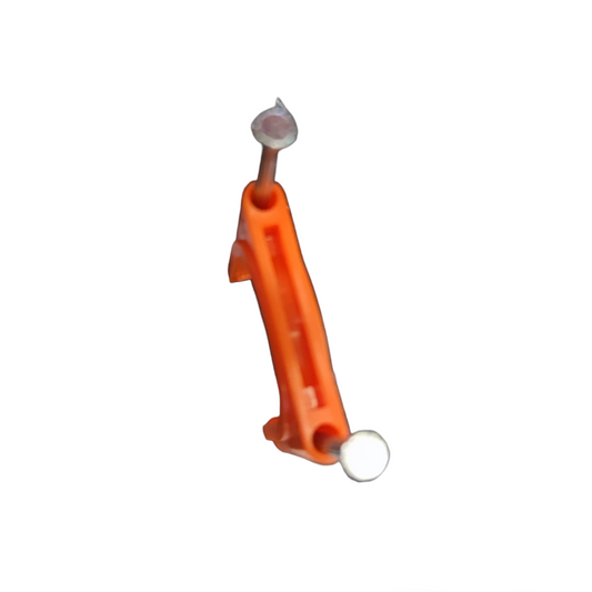 Tailee Nail Clip with 2 Concrete Nails orange plastic clip with two attached nails for construction use