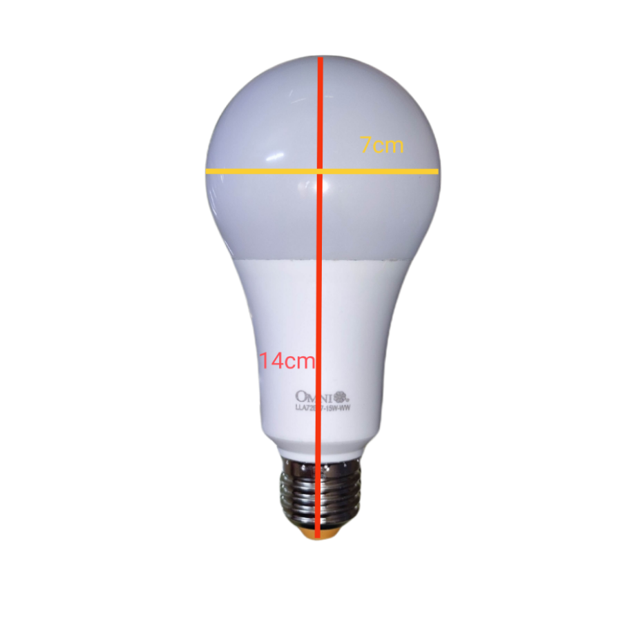 Omni 15W LED Bulb E27 220V A72 with a sleek design, perfect for energy-efficient lighting