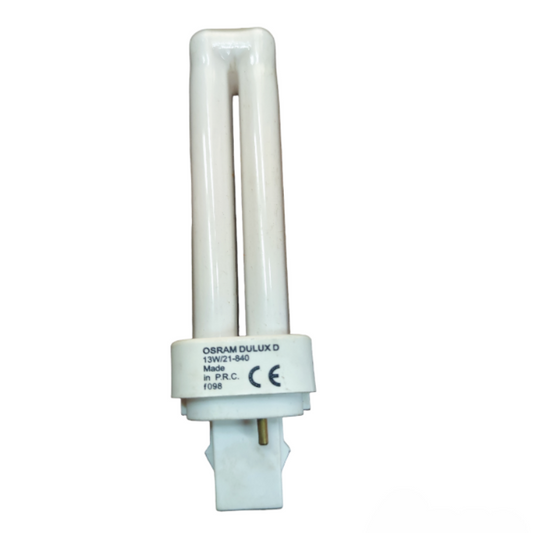 Osram 13W Pinlight Dulux D G24d-1 compact fluorescent bulb with two-tube design and white base