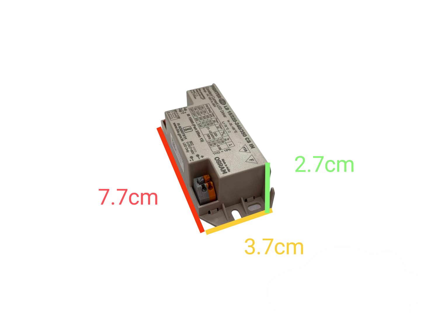 Osram LED driver 21-43V DC 350mA compact rectangular power supply unit with wiring terminals