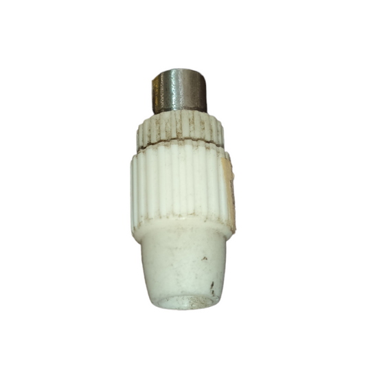 White PAL Plug Connector with metal tip for electrical circuitry and parts from local vendor