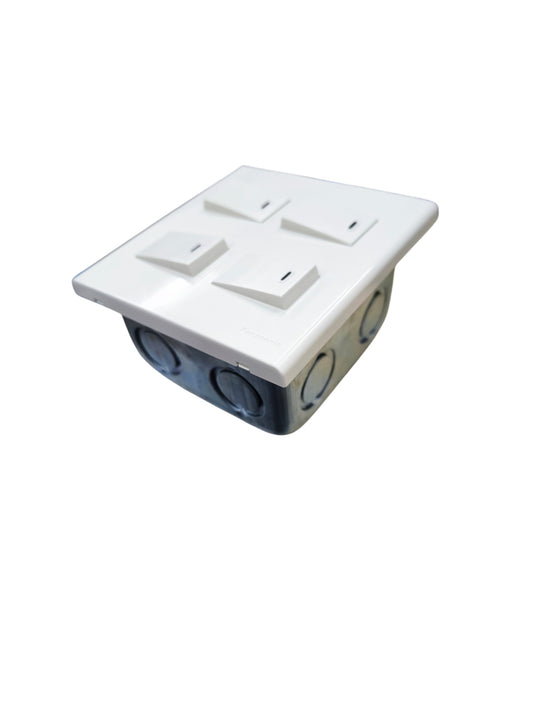 Panasonic 4 gang light switch 1 Way in white design for efficient lighting control