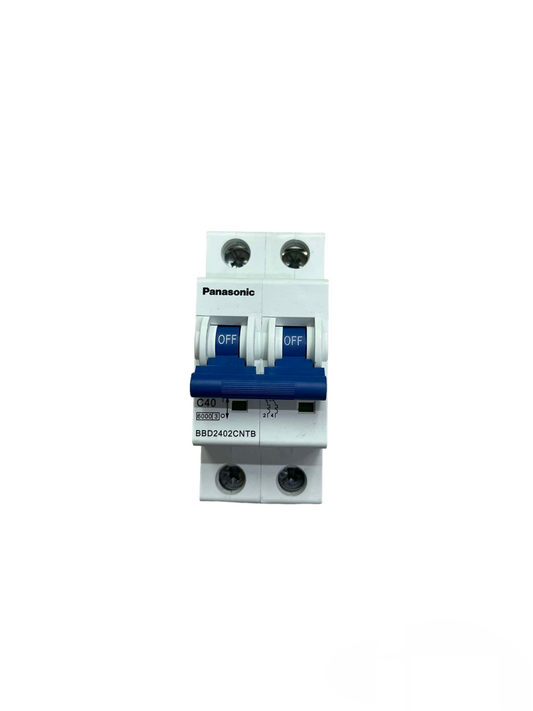 Panasonic 40A miniature circuit breaker with dual switch design for electrical safety