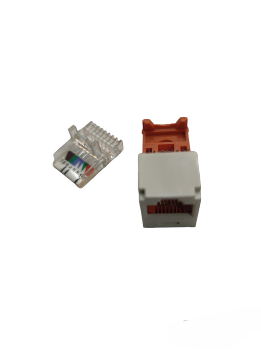 Panduit CAT5e Modular Jack and clear RJ45 connector for network cable terminations