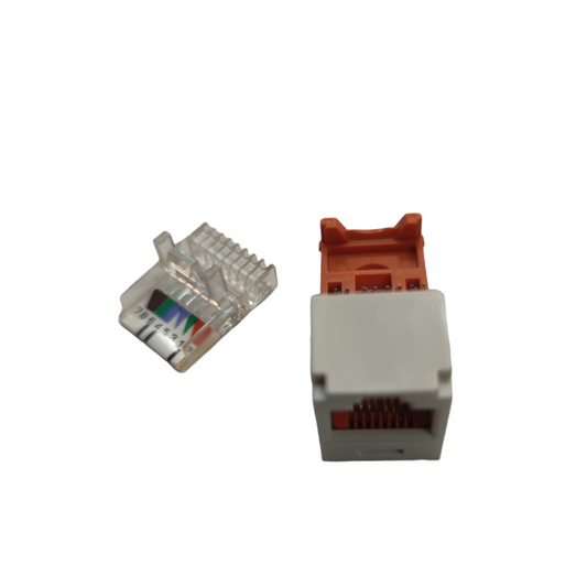 Panduit CAT5e Modular Jack and clear RJ45 connector for network cable terminations