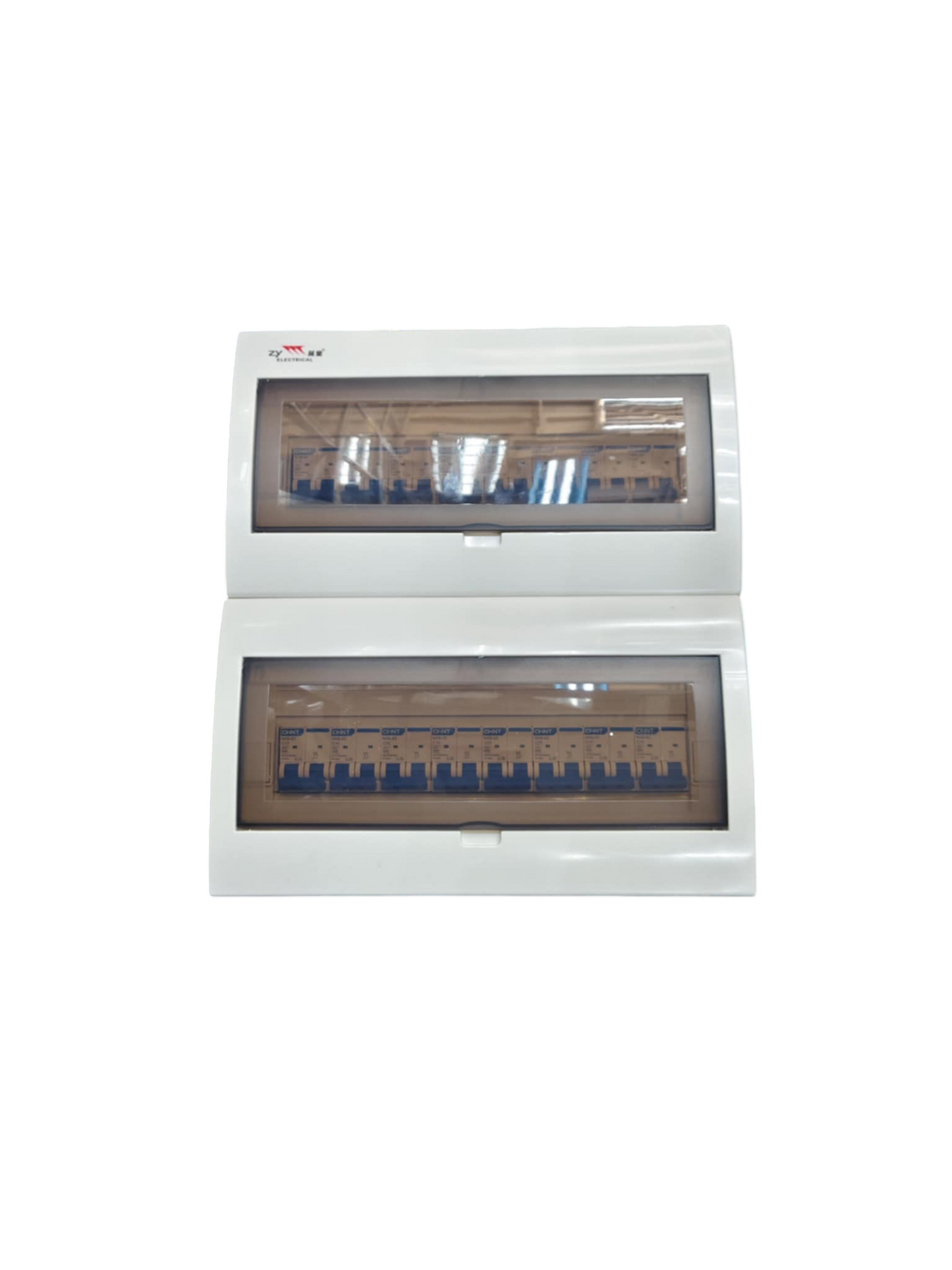 Panel Box ZY with 15 Bus Bar 2 Pole electrical circuitry unit by Chint and ZY with transparent cover