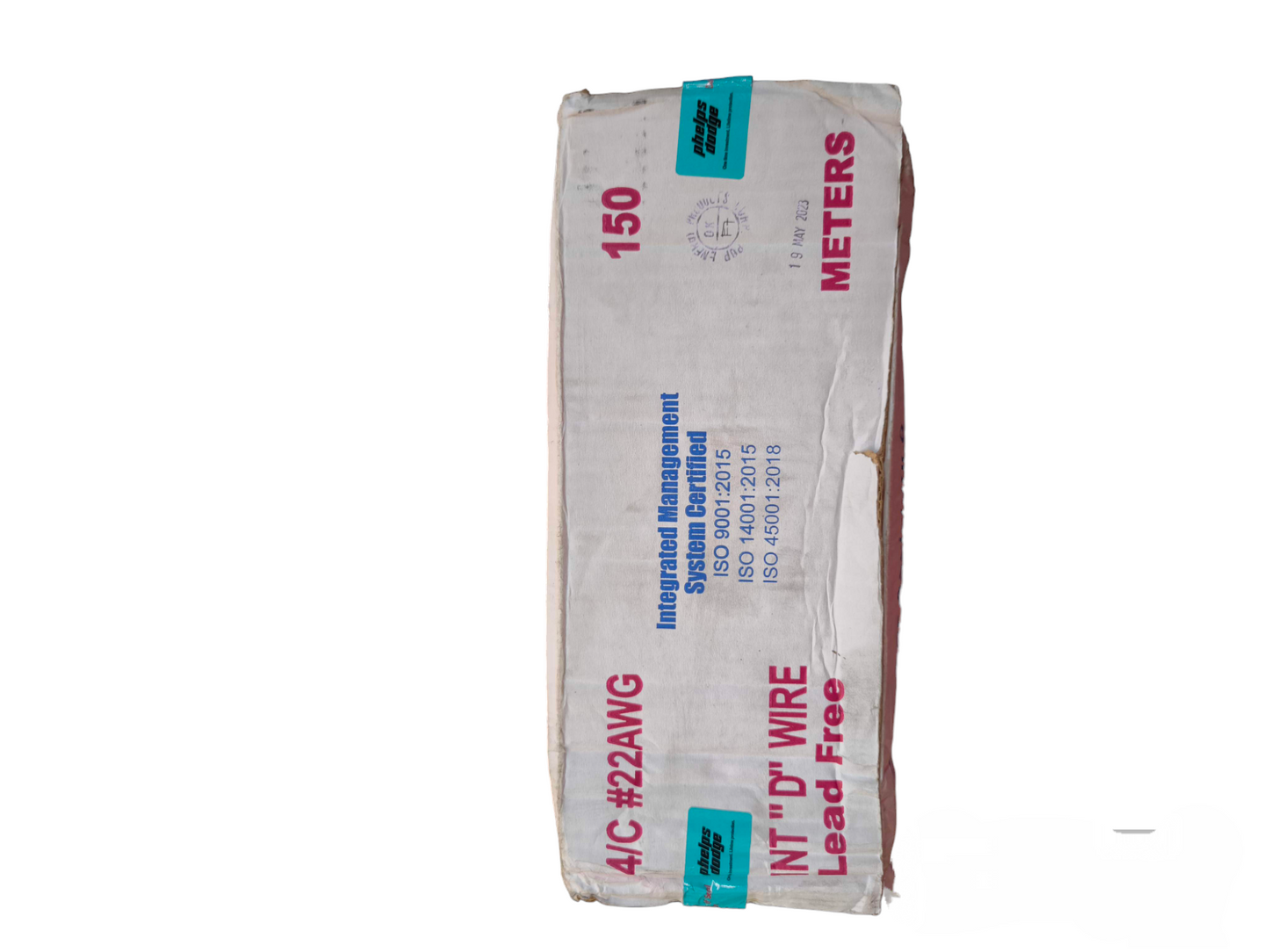 Phelps Dodge Telephone Jacketed Wire 22 gauge 150 meters lead free in white packaging