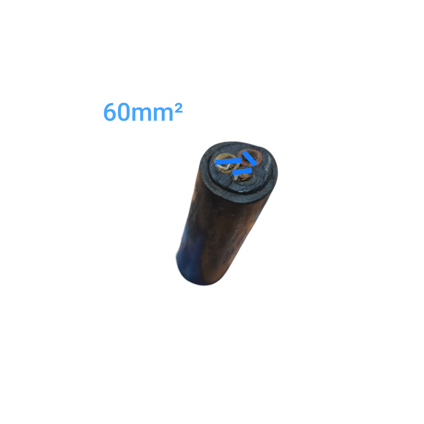 Philflex Royal Cord AWG 60mm 3 core power cable with black insulation and color-coded copper wires