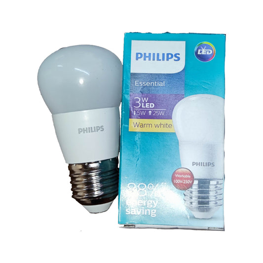 Philips 3W LED Bulb Warm White 220V with Energy Saving and Essential Design