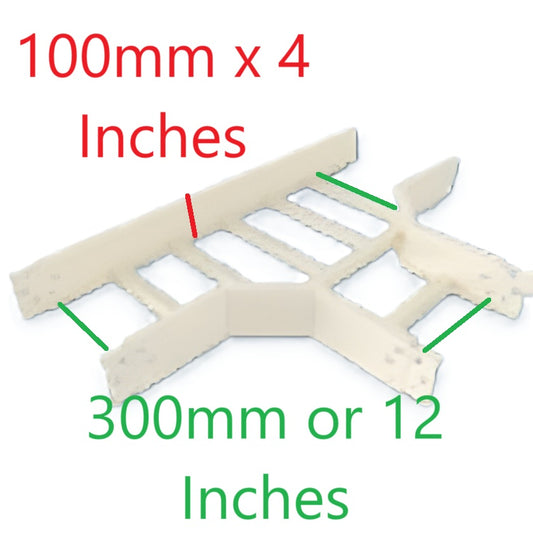 Royu cable management piece measuring 300mm x 100mm or 4 Inches x 12 Inches in white