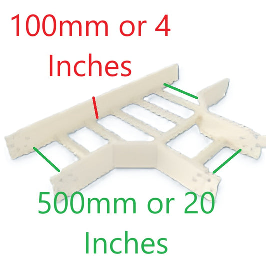 Royu cable management piece measuring 500mm x 100mm or 4 Inches x 20 Inches in off-white color