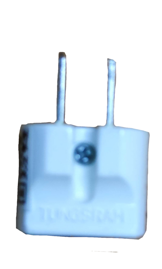 Electx Electrical Supply white Plug Adaptor Round to Flat for electrical connection