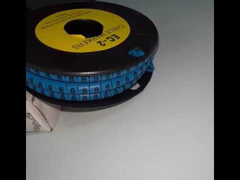 Grippes (8) Cable Marker 3.6mm to 5.2mm Color Blue 1roll 500pcs EC-2B