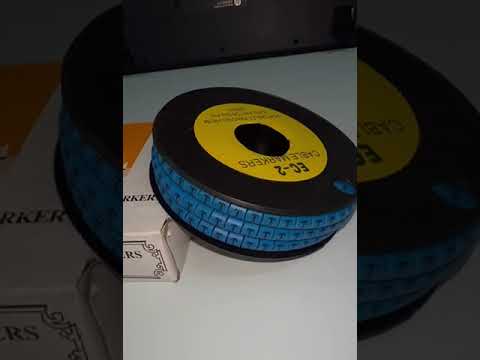 Grippes (T) Cable Marker 3.6mm to 5.2mm Color Blue 1roll 500pcs EC-2B