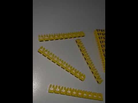 Cable Marker Clip On Type A-Z 3.0-4.0mm Yellow 260PC - KCM-2MM(A-Z)Y Wire Tagging