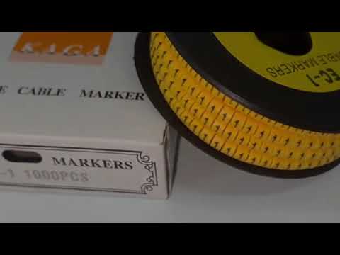 Cable "1" Marker 2.6mm to 4.2mm Yellow EC-1Y, 1000pcs