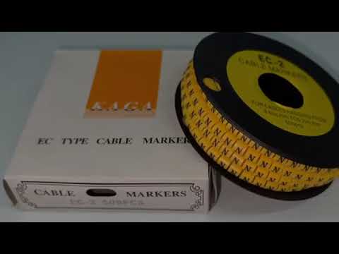 Grippes (N) Cable Marker 3.6mm to 5.2mm Color Yellow 1roll 500pcs) EC-2Y