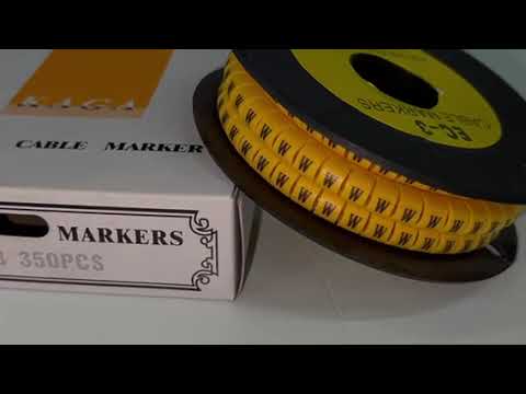 Cable Marker "W" 5.0mm to 7.2mm EC-3 Yellow (350PCS)