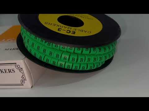 Cable "B" Marker 5.0mm to 7.2mm Green EC-3G, 350pcs