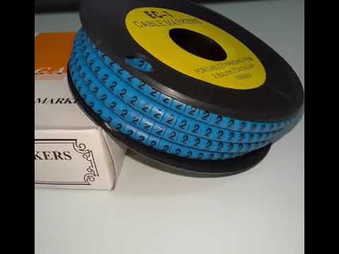 Cable "2" Marker 2.6mm to 4.2mm Blue EC-1B, 1000PCS