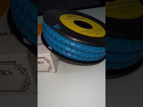 Grippes (V) Cable Marker 3.6mm to 5.2mm Color Blue 1roll 500pcs EC-2B