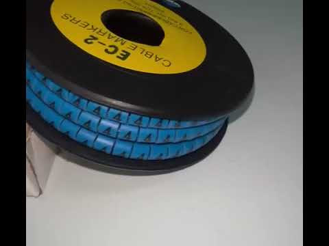 Grippes (4) Cable Marker 3.6mm to 5.2mm Color Blue 1roll 500pcs EC-2B