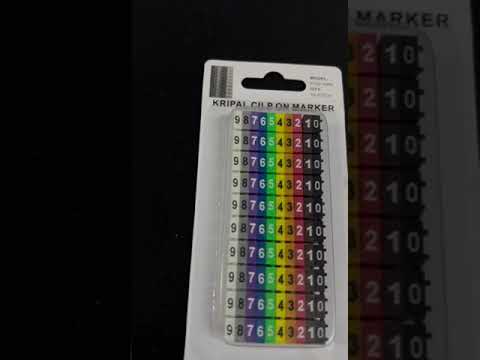 Cable Marker Clip On 0-9 Assorted Color 4MM KCM-4MM Wire Tagging
