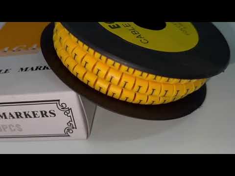 Cable Marker "I" 5.0mm to 7.2mm Yellow EC-3, 350PCS