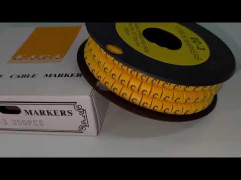 Cable Marker "C" 5.0mm X 7.2mm EC-3 Yellow, 350PCS