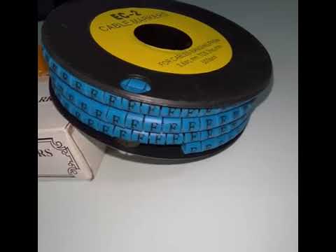 Grippes (F) Cable Marker 3.6mm to 5.2mm Color Blue 1roll 500pcs EC-2B