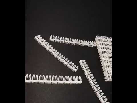 Cable Marker Clip On Type A-Z 4.0-5.5mm White 260PC - KCM-4MM(A-Z)W Wire Tagging