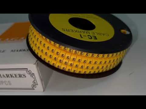 Cable "5" Marker 2.6mm to 4.2mm Yellow EC-1Y, 1000PCS