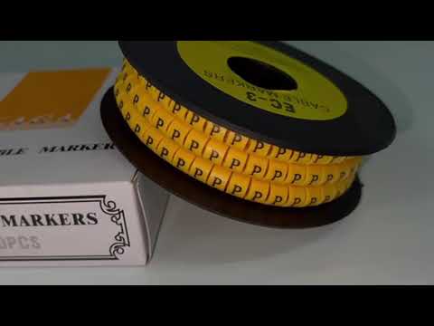 Cable Marker "P" 5.0mm to 7.2mm EC-3 Yellow (350PCS)