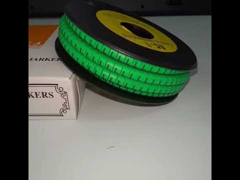 Cable (L) Marker EC-1 Green 2.6mm to 4.2mm 1000pcs 1 Roll EC-1G(L)